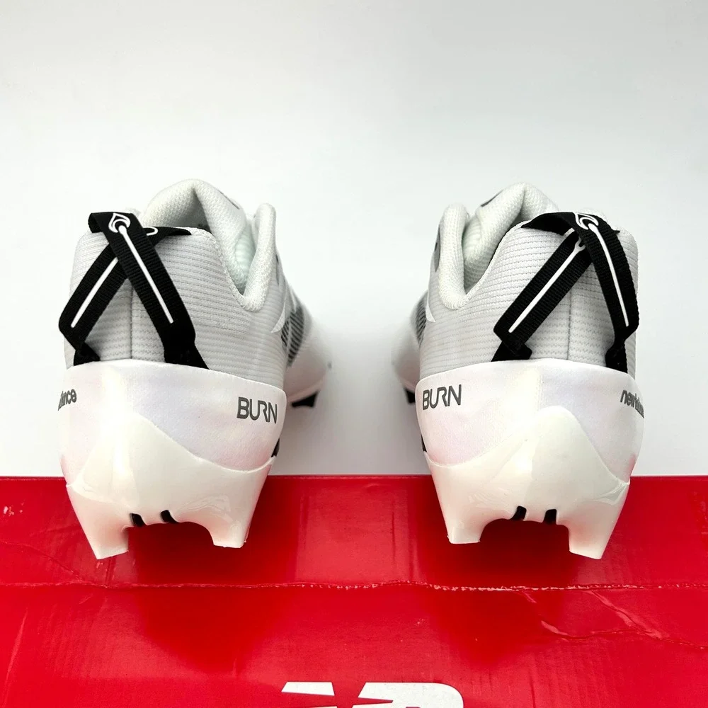 New Balance Burn X5 Lacrosse Cleats Mens Size‎ 11 White Black NEW NIB BURNLWT5